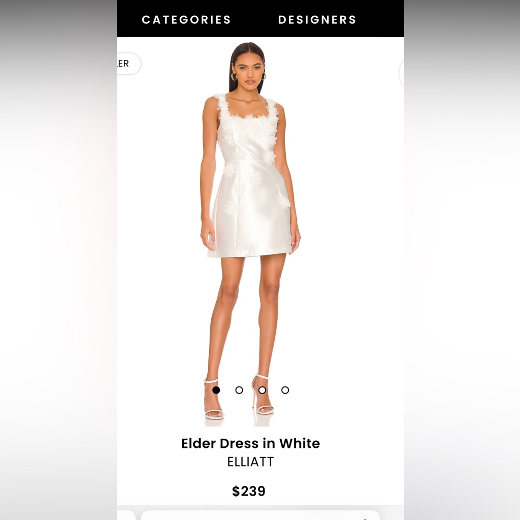 Elliatt Embellished White Dress